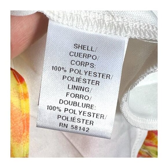 London Times Yellow Floral Cold Shoulder Chiffon Wrap Style Dress Sz 10 New - Picture 8 of 10